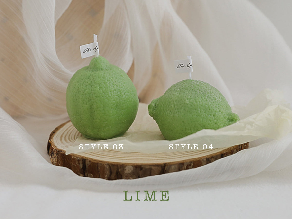 Handmade Lime Scented Candles, Green Lemon Soy Wax Candles