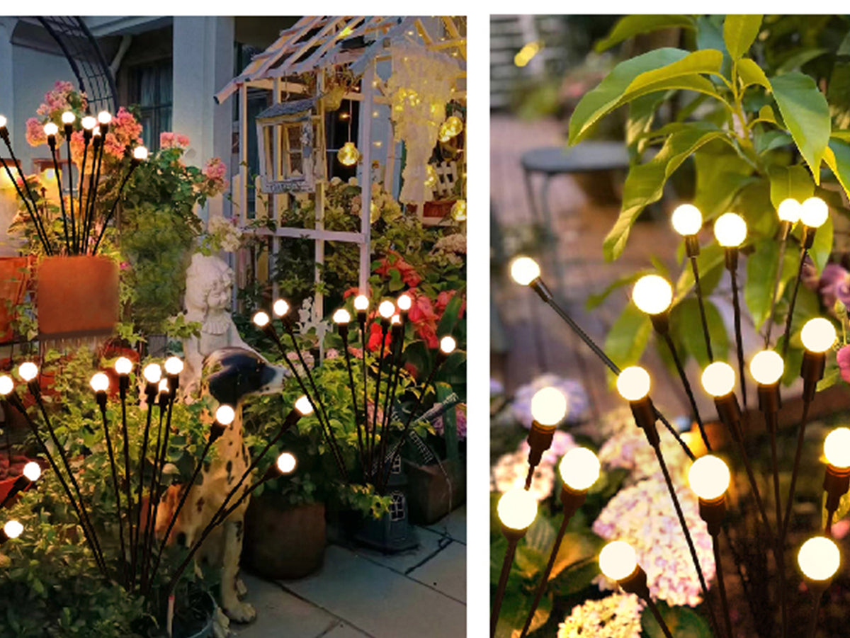 Firefly Lights for Garden Outdoor, Solar Powered Waterproof Lights